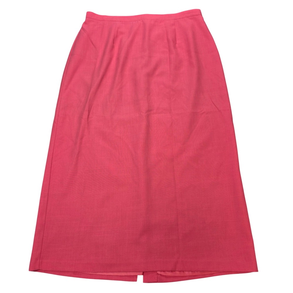 Vintage Sag Harbor Maxi Skirt Women's Size 18 Solid Pink Woven Straight Lined